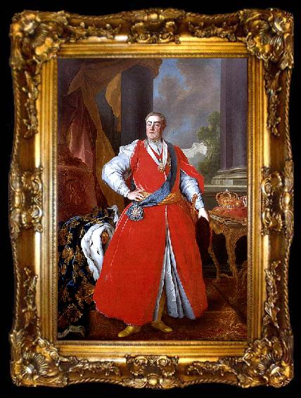 framed  Louis de Silvestre Portrait of, ta009-2